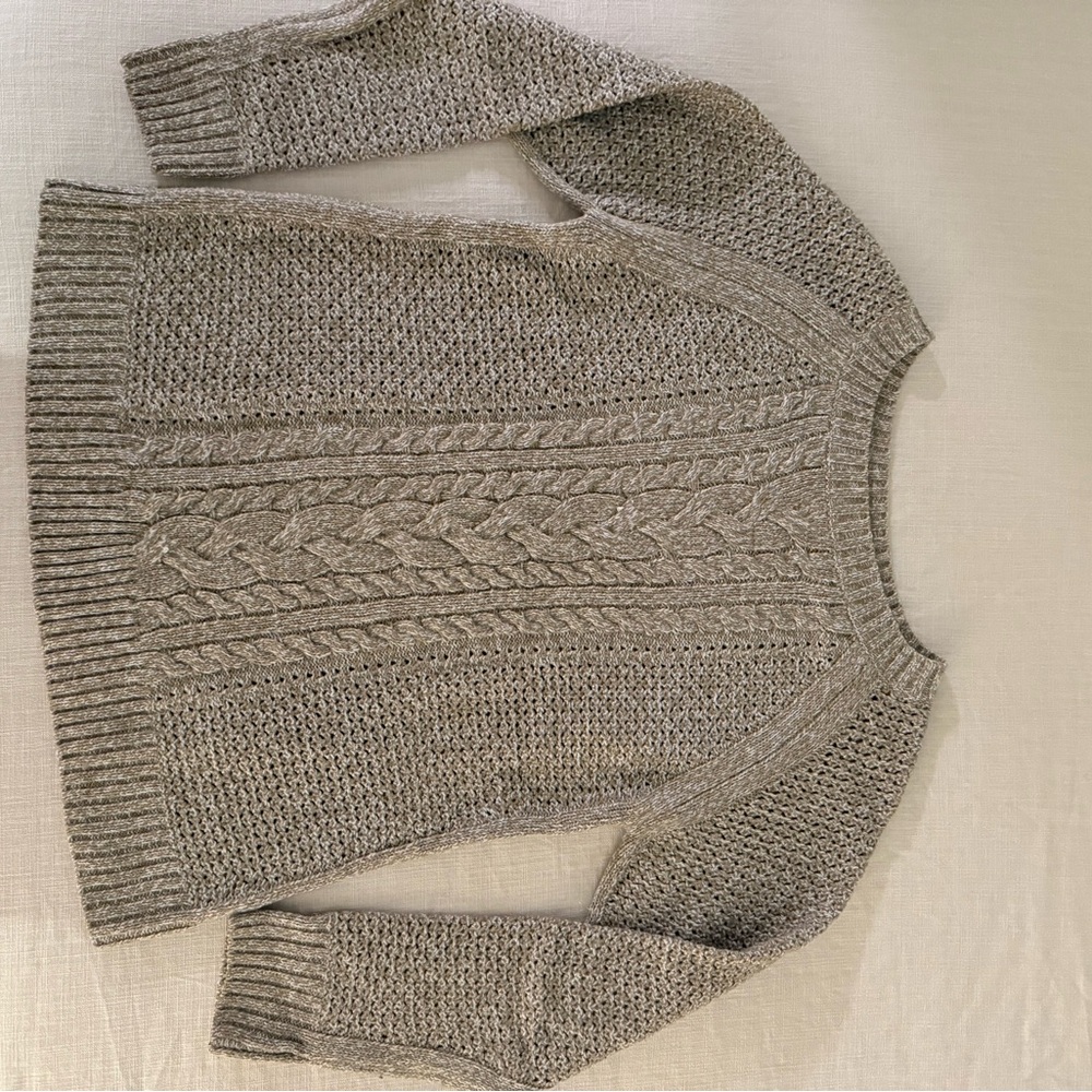 St. John's Bay Women's Heather Gray Knit Sweater